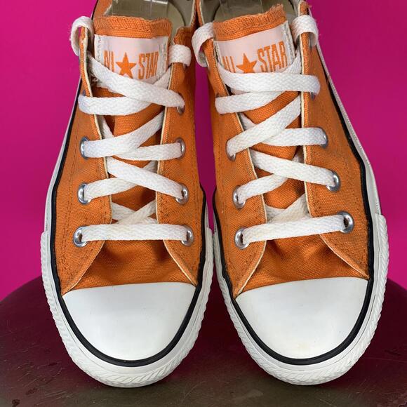Converse All Star Orange Low Top Sneaker Sz 6 - Picture 3 of 8